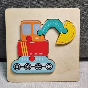 Wooden 3D Puzzle Construction Vehicle Dozer
